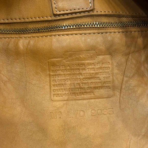 Rare Vintage Coach Ergo Shopper Shoulder Bag 9035 in “Toffee” Tan Leather - Picture 2 of 15